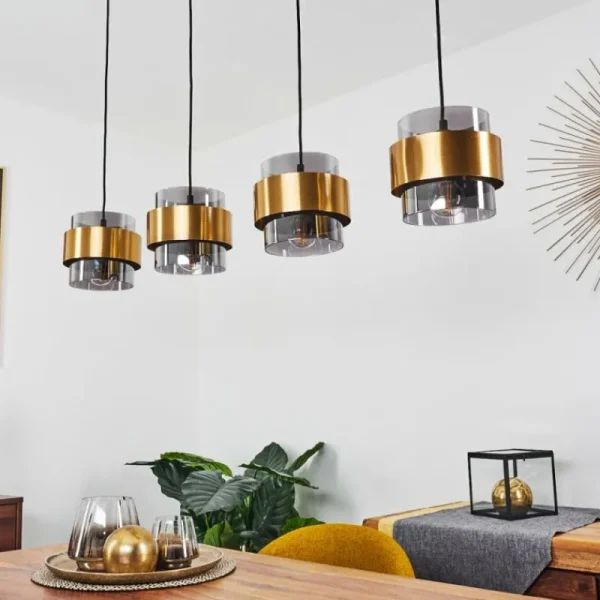 hofstein Suspension Traak Noir, 4 lumières* Lampes Modernes