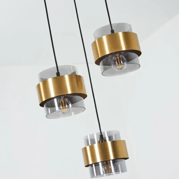 hofstein Suspension Traak Noir, 3 lumières* Lampes Modernes