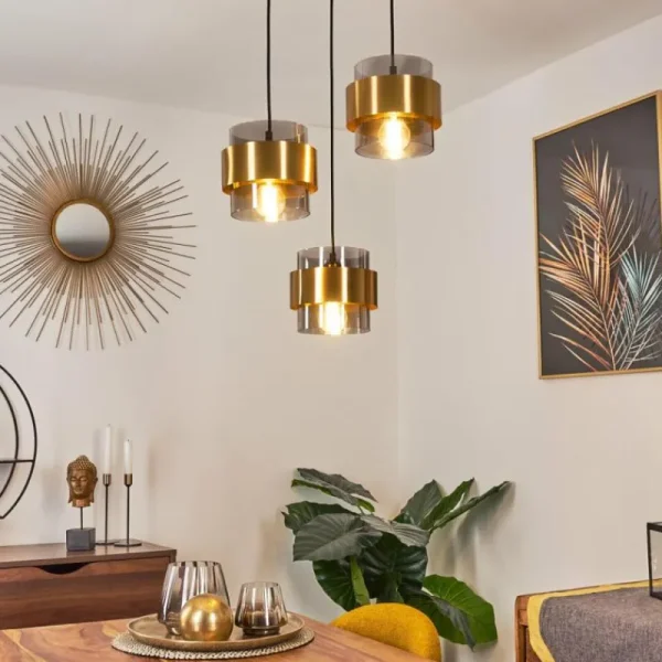 hofstein Suspension Traak Noir, 3 lumières* Lampes Modernes