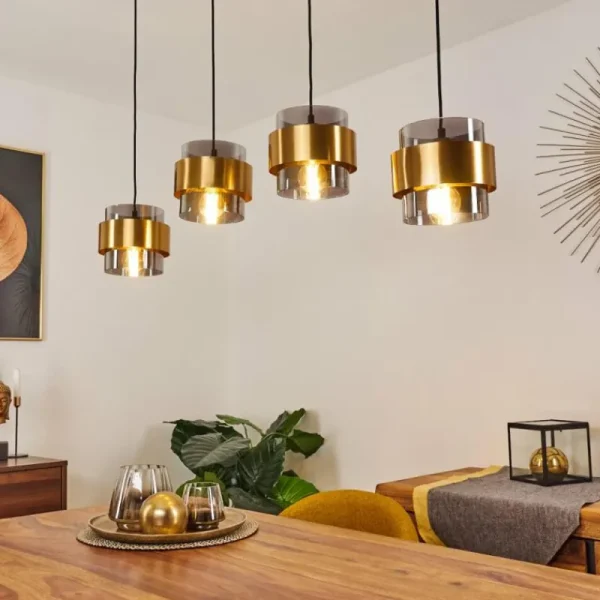 hofstein Suspension Traak Noir, 4 lumières* Lampes Modernes