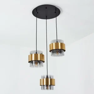hofstein Suspension Traak Noir, 3 lumières* Lampes Modernes