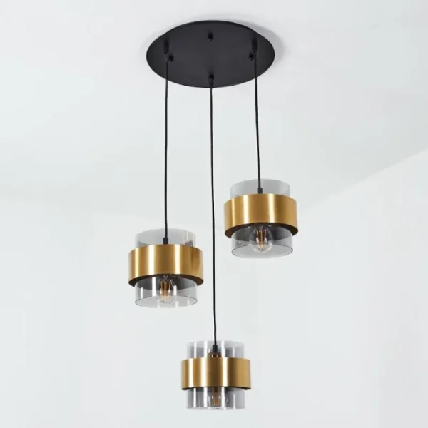 hofstein Suspension Traak Noir, 3 lumières* Lampes Modernes