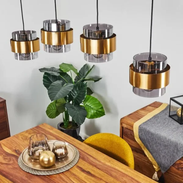 hofstein Suspension Traak Noir, 4 lumières* Lampes Modernes