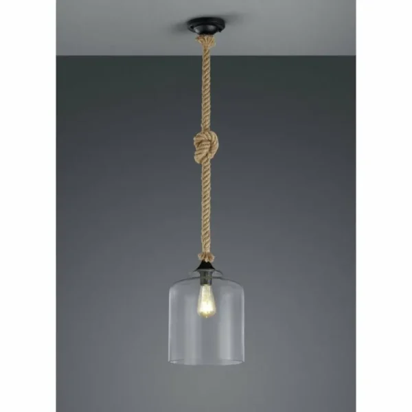 Luminaires Trio Suspension Trio JUDITH Brun, Noir, 1 lumière* Lampes En Verre