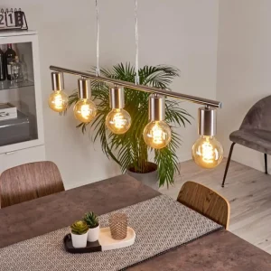 hofstein Suspension Tulla Nickel mat, 5 lumières* Lampes Modernes