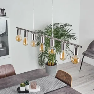 hofstein Suspension Tulla Nickel mat, 7 lumières* Lampes Modernes