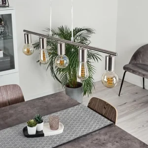 hofstein Suspension Tulla Nickel mat, 5 lumières* Lampes Modernes
