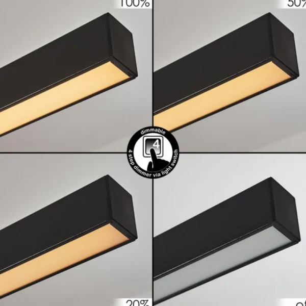 hofstein Suspension Tumbila LED Noir, 1 lumière* Lampes Modernes