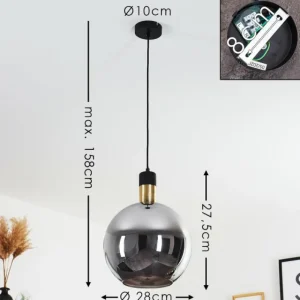 hofstein Suspension Tuvalu Noir, 1 lumière* Lampes Modernes