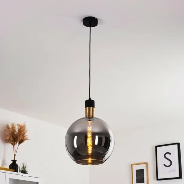 hofstein Suspension Tuvalu Noir, 1 lumière* Lampes Modernes