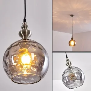 hofstein Suspension Uddebo Nickel mat, 1 lumière* Lampes Modernes