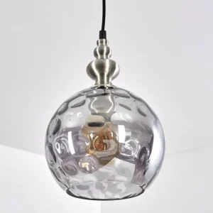 hofstein Suspension Uddebo Nickel mat, 1 lumière* Lampes Modernes