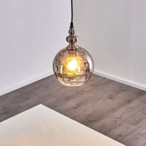 hofstein Suspension Uddebo Nickel mat, 1 lumière* Lampes Modernes
