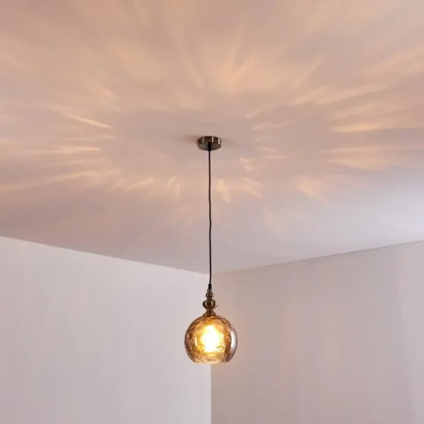 hofstein Suspension Uddebo Nickel mat, 1 lumière* Lampes Modernes