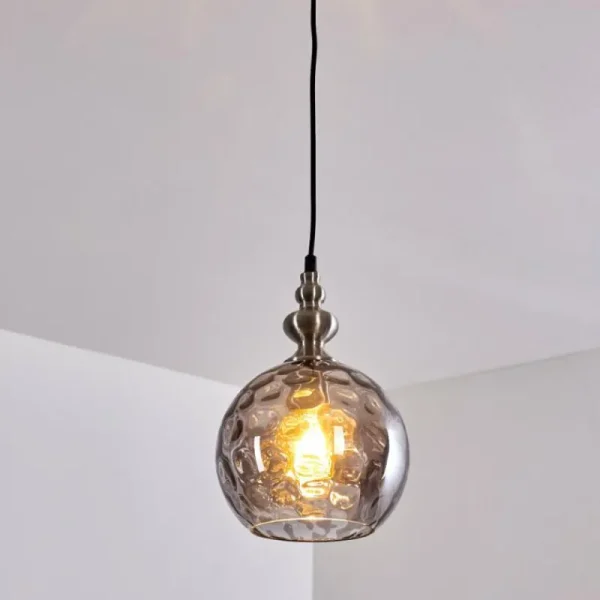 hofstein Suspension Uddebo Nickel mat, 1 lumière* Lampes Modernes