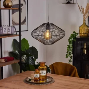 hofstein Suspension Unafo Noir, 1 lumière* Lampes Modernes
