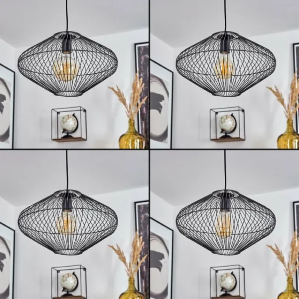 hofstein Suspension Unafo Noir, 1 lumière* Lampes Modernes