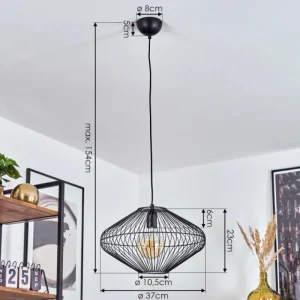 hofstein Suspension Unafo Noir, 1 lumière* Lampes Modernes