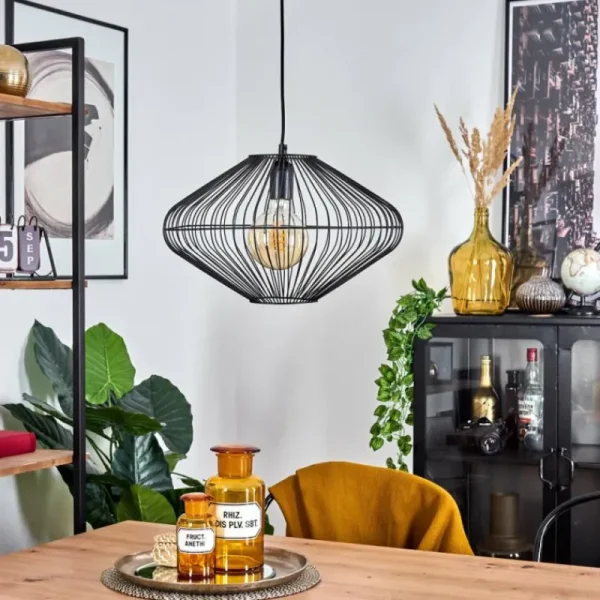 hofstein Suspension Unafo Noir, 1 lumière* Lampes Modernes