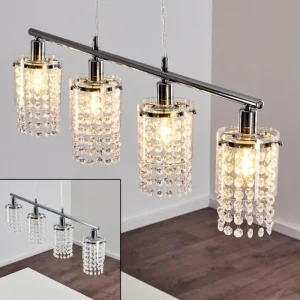 hofstein Suspension Vastervik Chrome, 4 lumières* Lampes Modernes