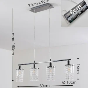 hofstein Suspension Vastervik Chrome, 4 lumières* Lampes Modernes