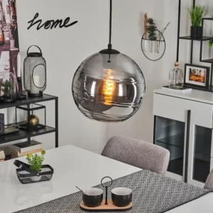 hofstein Suspension Veikkaala Noir, 1 lumière* Lampes Modernes