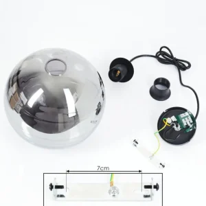 hofstein Suspension Veikkaala Noir, 1 lumière* Lampes Modernes