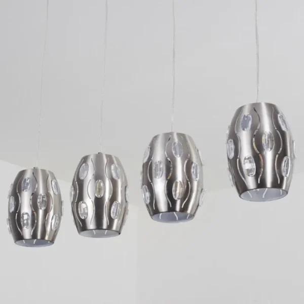 hofstein Suspension Ventimiglia Nickel mat, 4 lumières* Lampes Modernes
