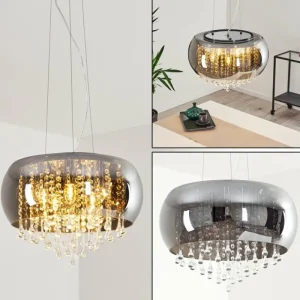 hofstein Suspension Ventspils Chrome, 1 lumière* Lampes Modernes