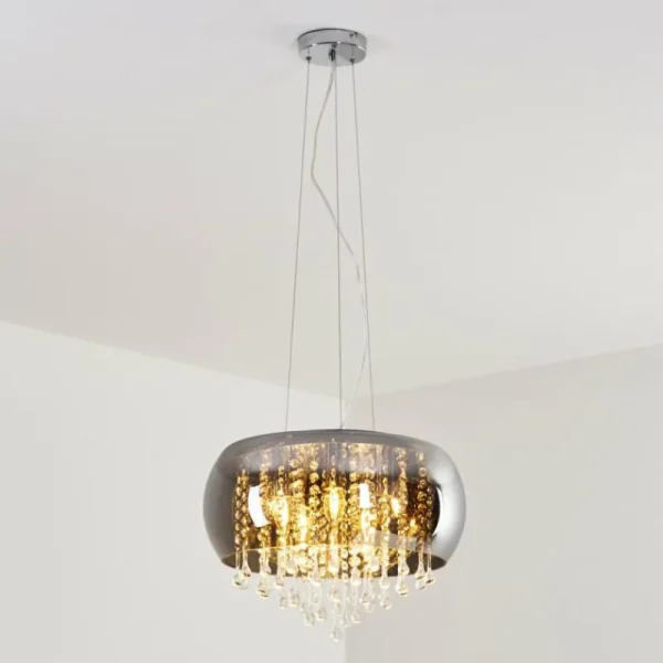 hofstein Suspension Ventspils Chrome, 1 lumière* Lampes Modernes