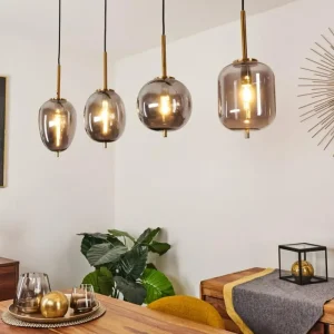 hofstein Suspension Verbania Laiton, 4 lumières* Lampes Modernes