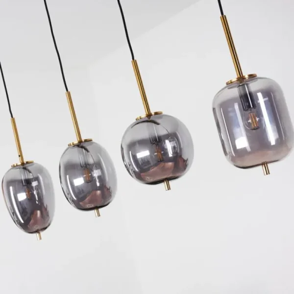 hofstein Suspension Verbania Laiton, 4 lumières* Lampes Modernes
