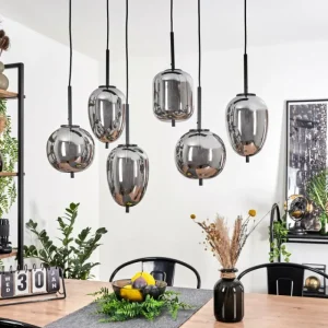 hofstein Suspension Verbania Noir, 6 lumières* Lampes Modernes