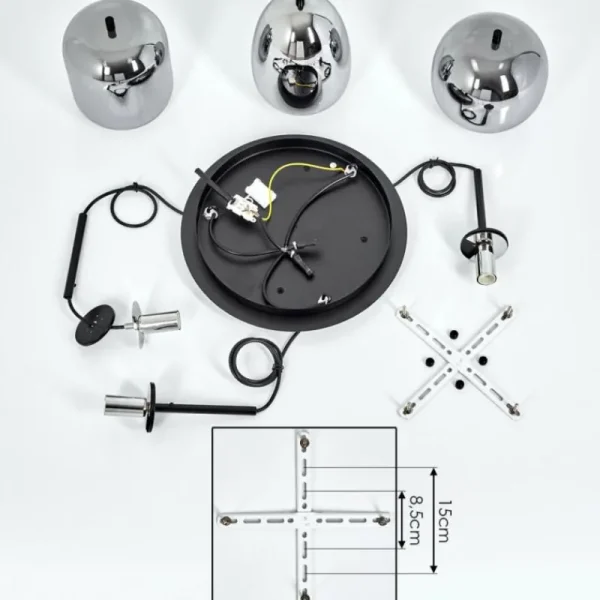 hofstein Suspension Verbania Noir, 3 lumières* Lampes Modernes