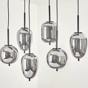 hofstein Suspension Verbania Noir, 6 lumières* Lampes Modernes