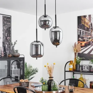 hofstein Suspension Verbania Noir, 3 lumières* Lampes Modernes