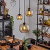 hofstein Suspension Verre 15 cm, 20 cm, 25 cm Koyoto Ambre, 3 lumières* Lampes En Verre