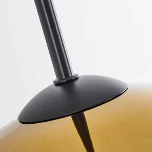 hofstein Suspension Verre 15 cm, 20 cm, 25 cm Koyoto Or, Clair, 3 lumières* Lampes En Verre