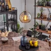 hofstein Suspension Verre 20 cm Koyoto Acier inoxydable, Noir, 1 lumière* Lampes En Verre