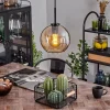 hofstein Suspension Verre 20 cm Koyoto Acier inoxydable, Noir, 1 lumière* Lampes En Verre