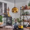 hofstein Suspension Verre 20 cm Koyoto Vieux laiton, 1 lumière* Lampes En Verre