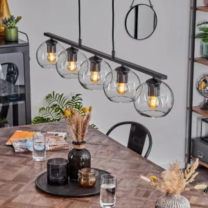 hofstein Suspension Verre 15 cm Koyoto Clair, 5 lumières* Lampes En Verre