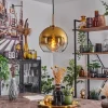 hofstein Suspension Verre 25 cm Koyoto Or, Noir, 1 lumière* Lampes En Verre