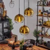 hofstein Suspension Verre 25 cm Koyoto Or, Clair, 3 lumières* Lampes En Verre
