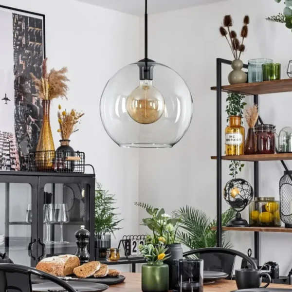 hofstein Suspension Verre 30 cm Koyoto Clair, 1 lumière* Lampes En Verre