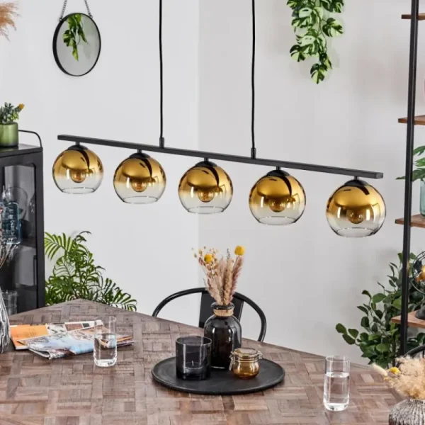 hofstein Suspension Verre 15 cm Koyoto, 5 lumières* Lampes En Verre