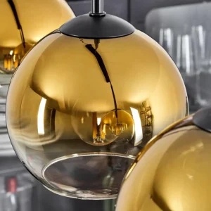 hofstein Suspension Verre 15 cm Koyoto Or, Clair, 3 lumières* Lampes En Verre