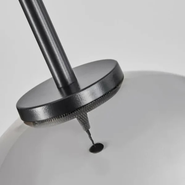 hofstein Suspension Verre 20 cm Koyoto Acier inoxydable, Noir, 1 lumière* Lampes En Verre