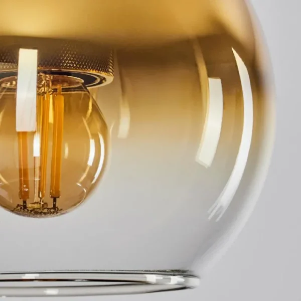 hofstein Suspension Verre 15 cm Koyoto Vieux laiton, 1 lumière* Lampes En Verre