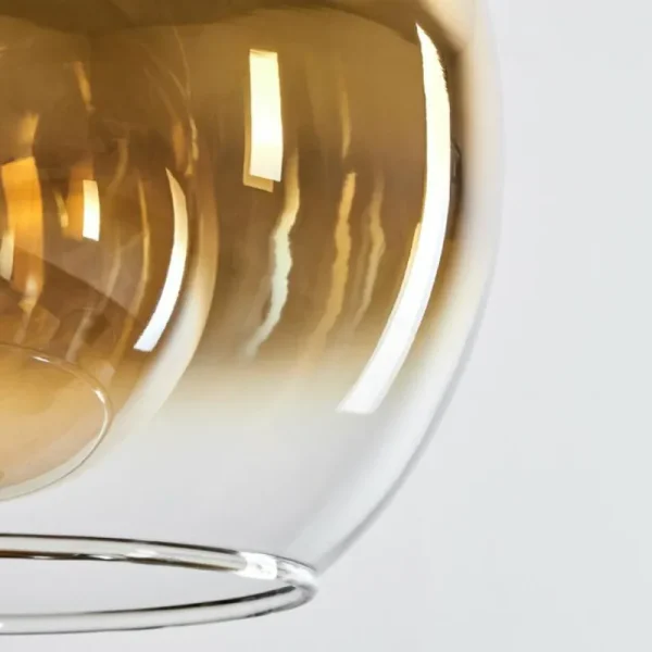 hofstein Suspension Verre 25 cm Koyoto Or, Noir, 1 lumière* Lampes En Verre